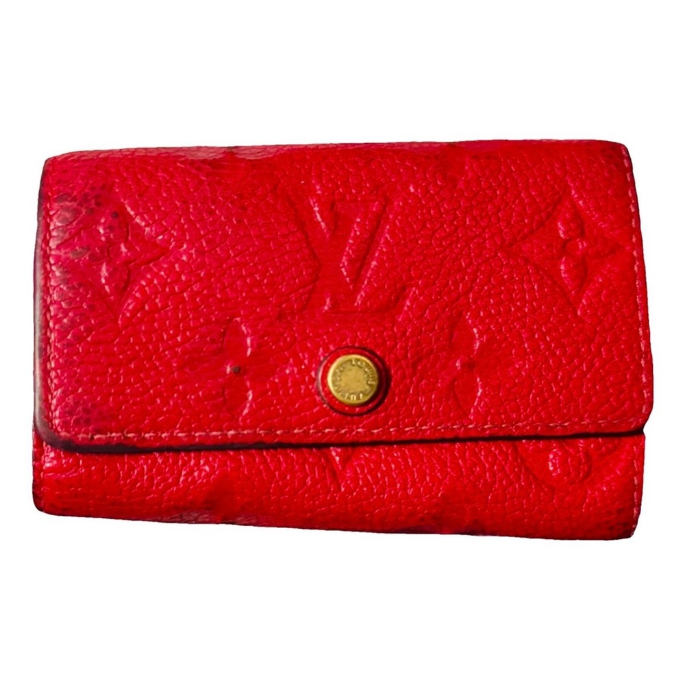 Louis Vuitton AUTHENTIC Monogram Red Empreinte Multicles Leather Key Case Holder